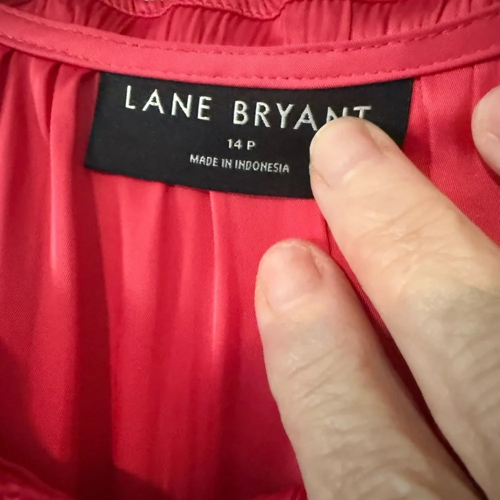 Lane Bryant hot pink Short-Sleeve Midi Dress - Picture 4 of 4